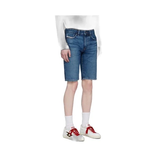 Logo-Patch Slim-Fit Denim Shorts