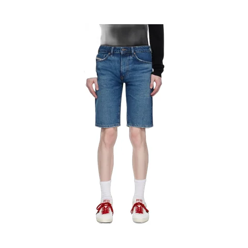 Logo-Patch Slim-Fit Denim Shorts