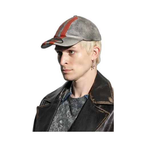 C-Olav Logo-Patch Leather Cap