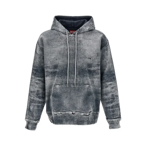 Logo Embroidered Tie-Dye Effect Hoodie