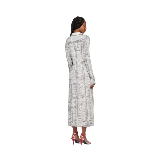 Graphic-Print Long-Sleeve Dress