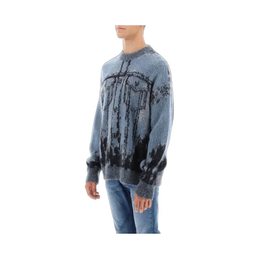 K-Patmos Patterned-Intarsia Sweatshirt