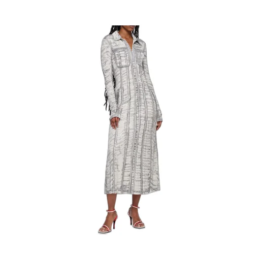Graphic-Print Long-Sleeve Dress