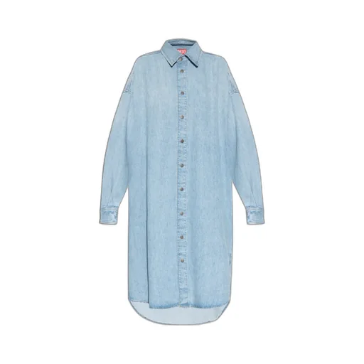 Oversized Denim Shirt Dress