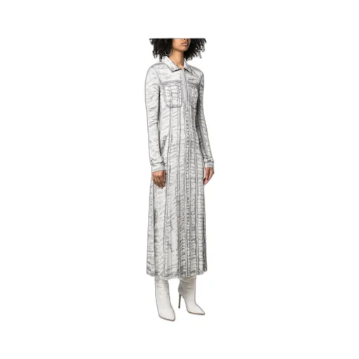 Graphic-Print Long-Sleeve Dress