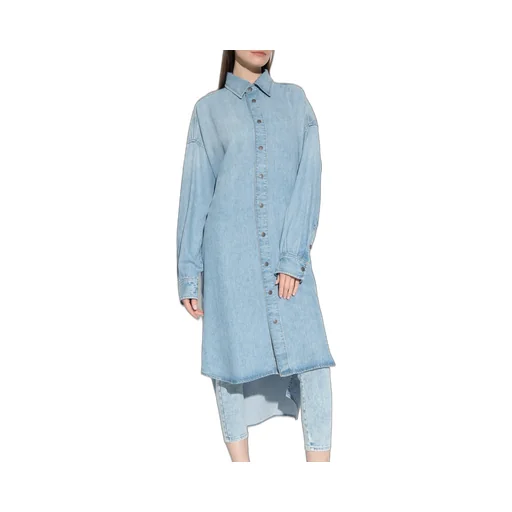 Oversized Denim Shirt Dress