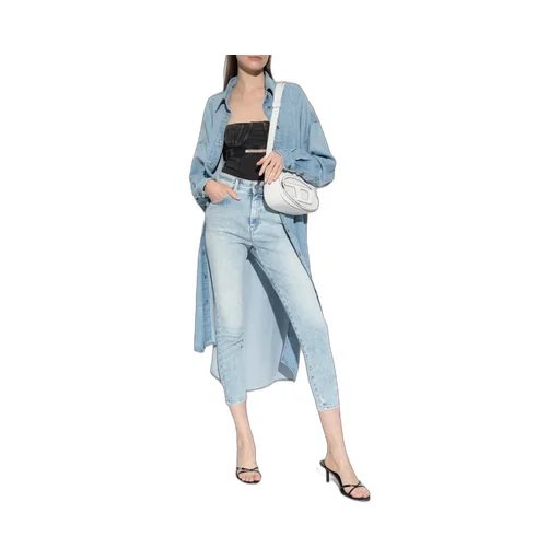 Oversized Denim Shirt Dress