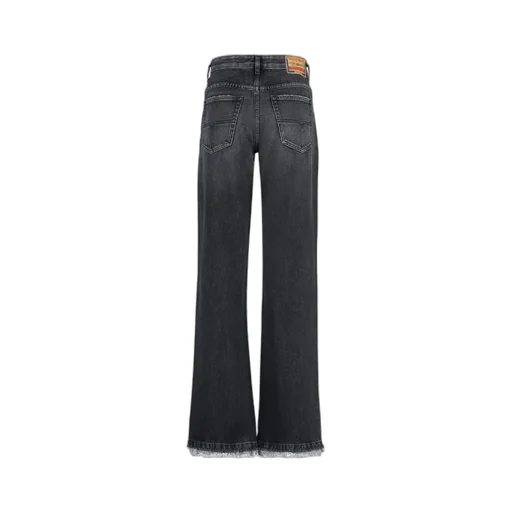 High Waist Lace-Trim Jeans