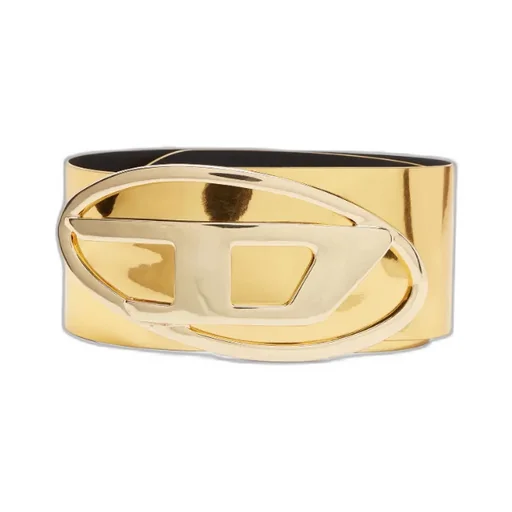 Logo-Plaque Metallic Belt