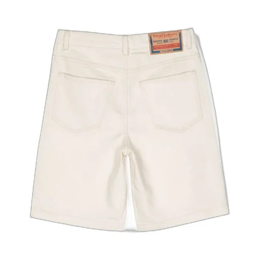 D-Macs-Sh Logo-Patch Denim Shorts