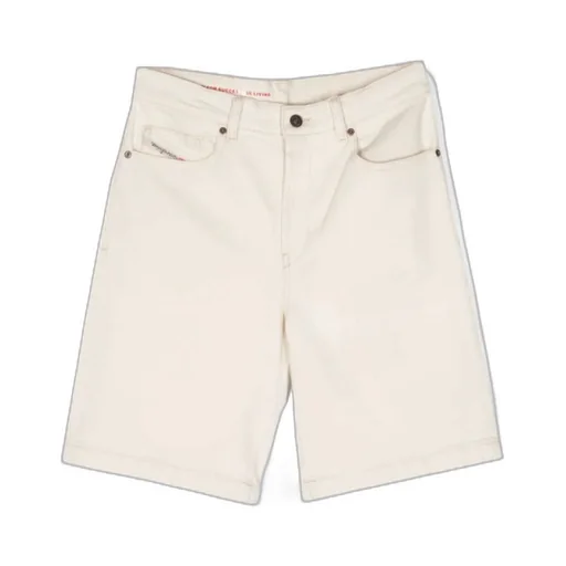D-Macs-Sh Logo-Patch Denim Shorts