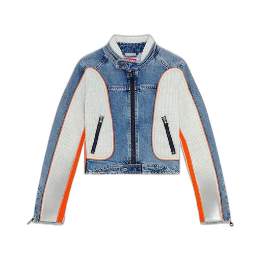 De-Light-S Contrast-Panel Biker Jacket