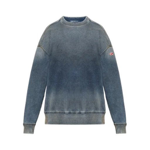 D-Krib-Ne Logo-Patch Denim Sweatshirt