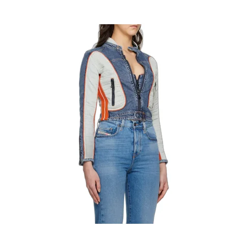 De-Light-S Contrast-Panel Biker Jacket