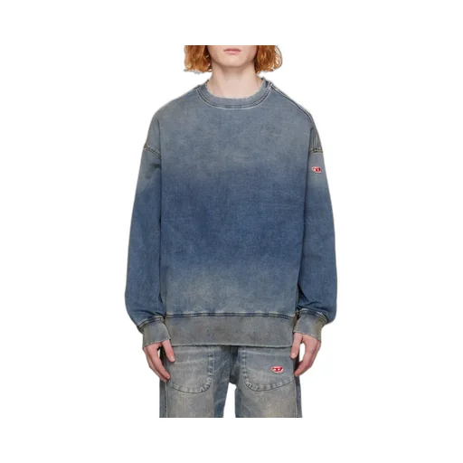 D-Krib-Ne Logo-Patch Denim Sweatshirt