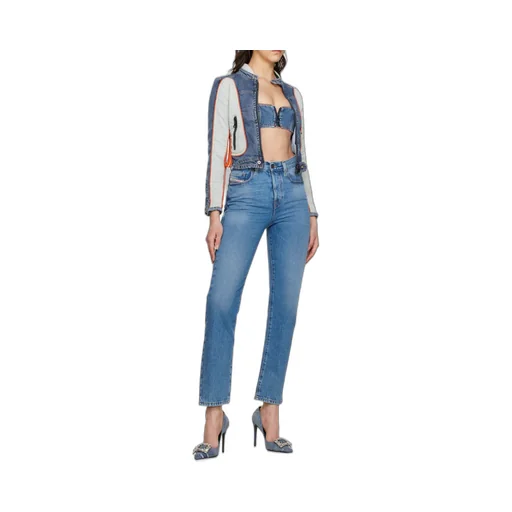 De-Light-S Contrast-Panel Biker Jacket