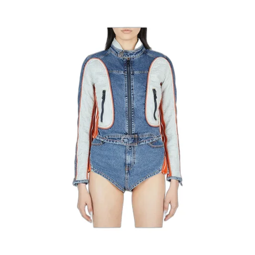 De-Light-S Contrast-Panel Biker Jacket
