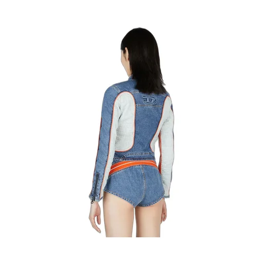 De-Light-S Contrast-Panel Biker Jacket