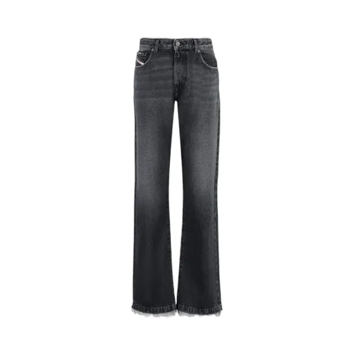 High Waist Lace-Trim Jeans