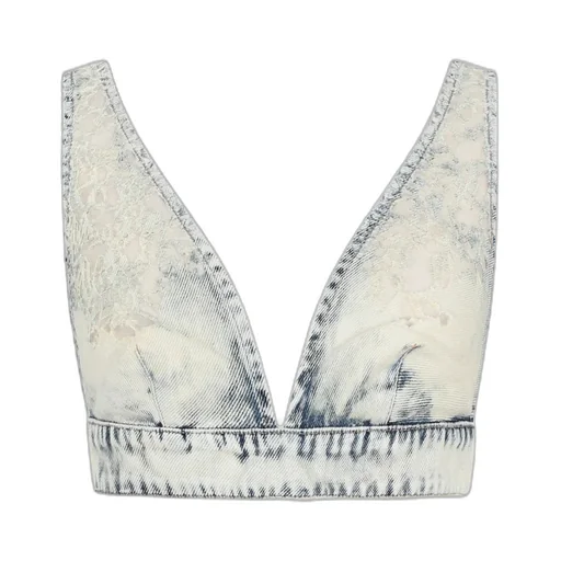 De Janys Fsc Denim Cropped Top