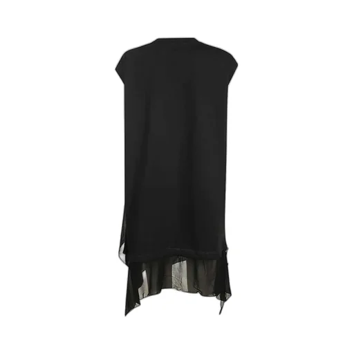Asymmetric Crewneck Layered T-Shirt Dress