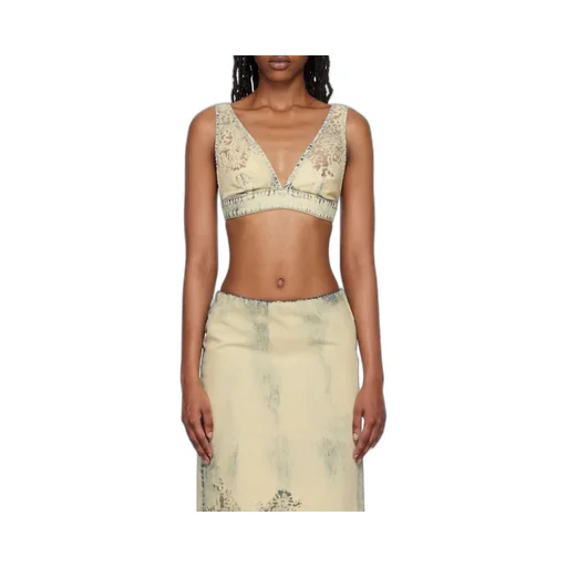 De Janys Fsc Denim Cropped Top