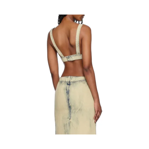De Janys Fsc Denim Cropped Top