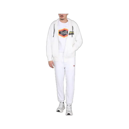 Logo Patch Drawstring Shearling Hoodie