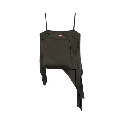 T-Malo D-Embroidered Patch Asymmetric Top
