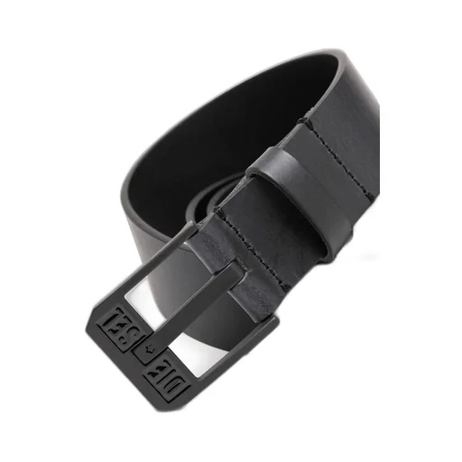 Logo-Buckle Buffalo Leather Belt