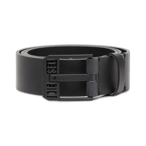 Logo-Buckle Buffalo Leather Belt
