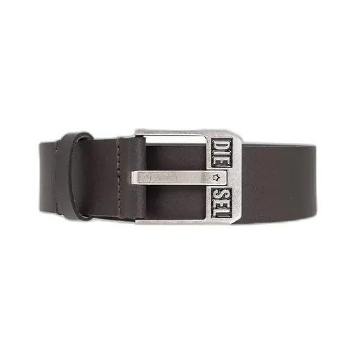 Logo-Buckle Buffalo Leather Belt