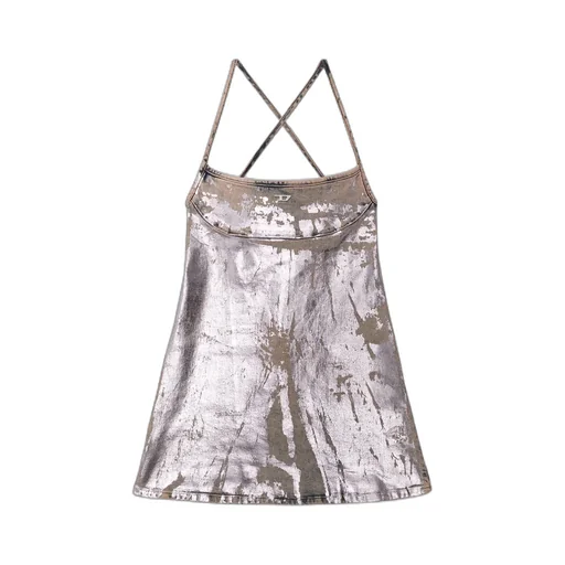 De-Held-Short-S Metallic Mini Dress