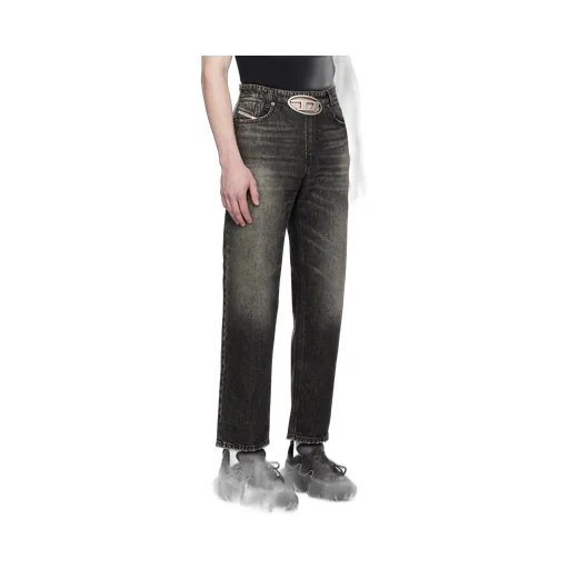 Oval-D Logo Plaque Straight-Leg Jeans