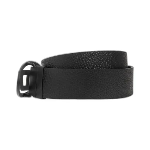 B-1Dr Logo-Buckle Leather Belt