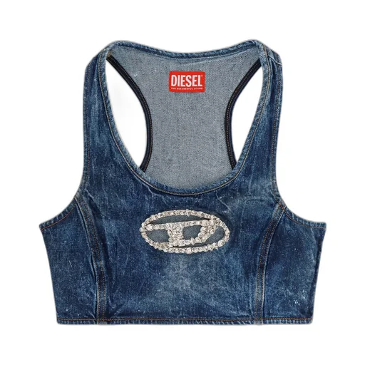 Oval-D Logo Embellished Cropped Top