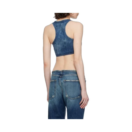 Oval-D Logo Embellished Cropped Top