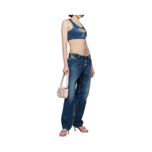 Oval-D Logo Embellished Cropped Top