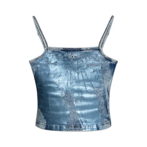 De-Ila-S Metallic-Effect Cropped Top