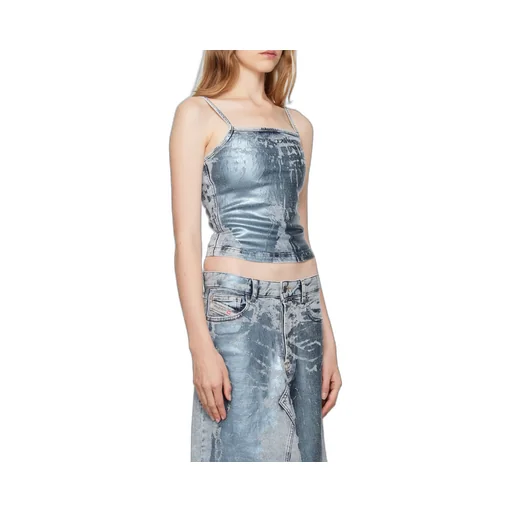 De-Ila-S Metallic-Effect Cropped Top