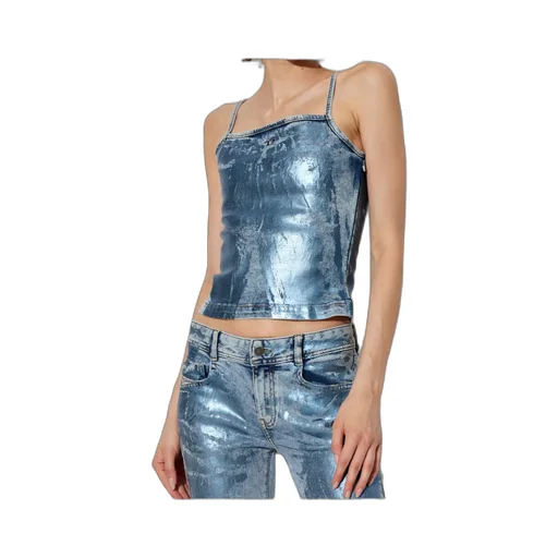 De-Ila-S Metallic-Effect Cropped Top
