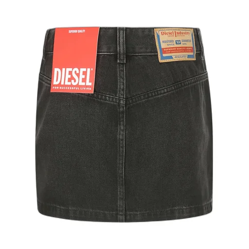 De-Ron Logo Patch Denim Mini Skirt
