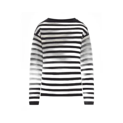 Striped Button-Detail Knitwear