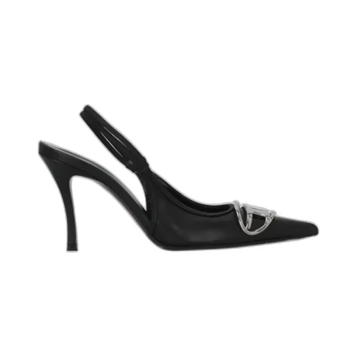 Logo Plaque Slingback Pumps