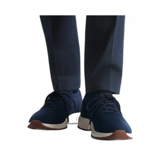 Knit Lace-Up Sneakers