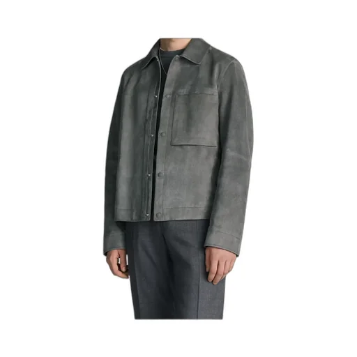 Blouson Collared Button-Up Jacket