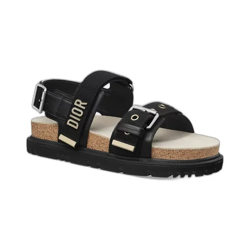 Round-Toe Flat Sandals