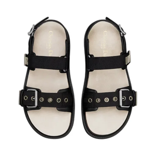 Round-Toe Flat Sandals