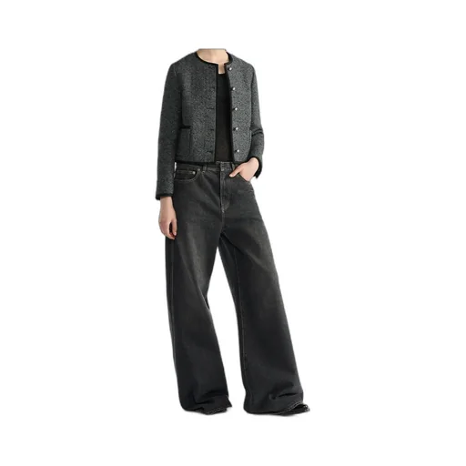 Macrocannage Cropped Jacket
