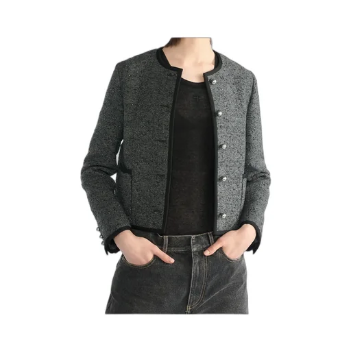 Macrocannage Cropped Jacket